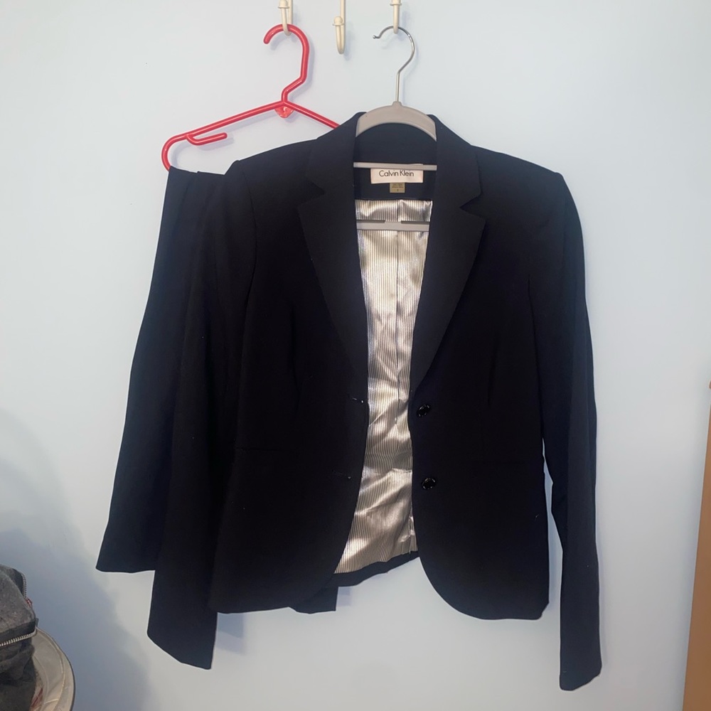 Calvin Klein Navy Womens Pant Suit Set